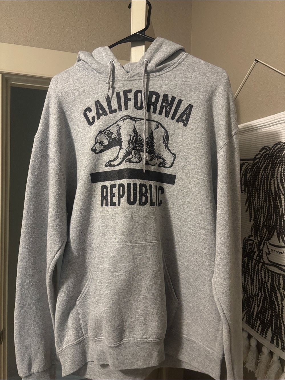 California Republic Gray Hooded Sweatshirt